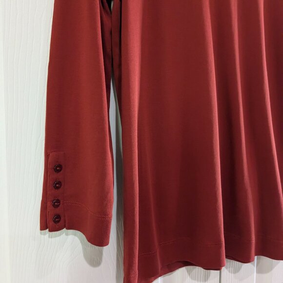 Chico's Women's Everyday 3/4 Sleeve Top, Size 0, Smoked Paprika Pima Cotton, NWT - Picture 6 of 11